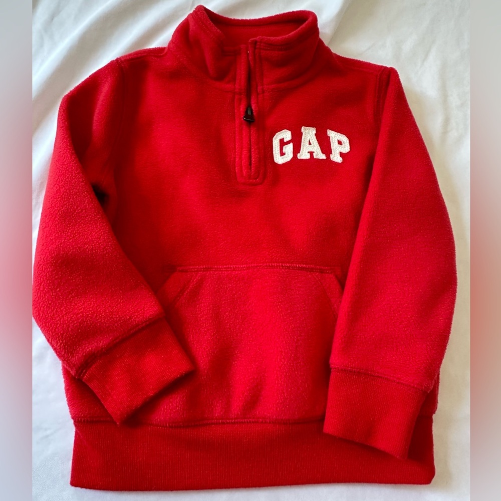 Boys GAP fleece 3/4 zip shirt or outer layer - Picture 9 of 12
